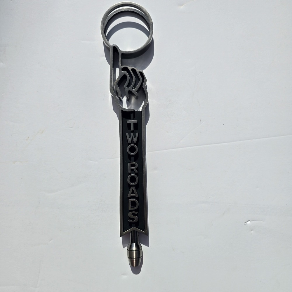Two Roads Brewing 12-3/8" Metal Beer Tap Hand Shaped Handle Man Cave